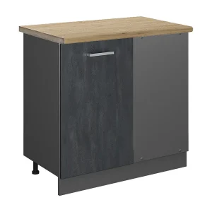 Hoekkast zwart beton 86x60x81.6 r-line Hoekkast zwart beton 86x60x81.6 r-line