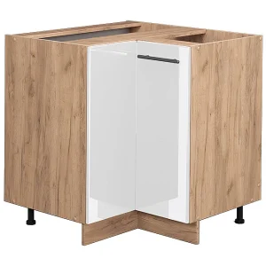 Hoekkast wit hoogglans 80.5×51.6×82 fame-line Hoekkast wit hoogglans 80.5×51.6×82 fame-line