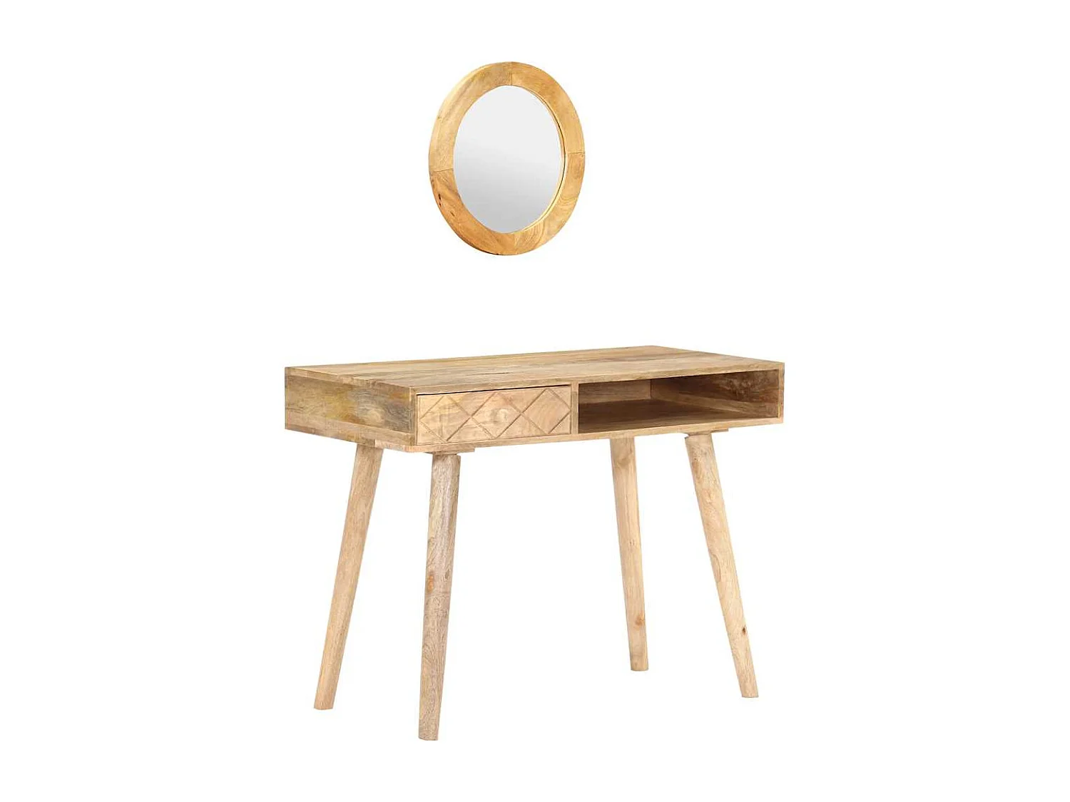 Kaptafel 100x50x76 cm massief mangohout