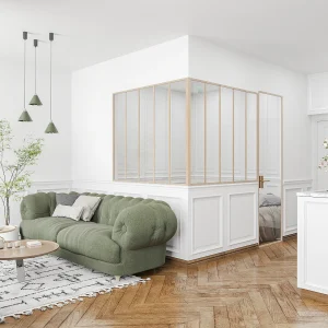 Hoekraam werkplaats van gepoedercoat aluminium, L150 x B150 x H130 cm, licht naturel BAYVIEW Hoekraam werkplaats van gepoedercoat aluminium, L150 x B150 x H130 cm, licht naturel BAYVIEW