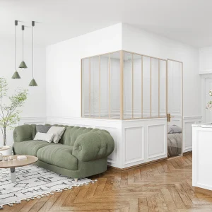 Hoekraam werkplaats van gepoedercoat aluminium, L150 x B120 x H130 cm, licht naturel BAYVIEW Hoekraam werkplaats van gepoedercoat aluminium, L150 x B120 x H130 cm, licht naturel BAYVIEW