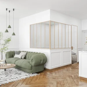Hoekraam werkplaats van gepoedercoat aluminium, L180 x B150 x H130 cm, licht naturel BAYVIEW Hoekraam werkplaats van gepoedercoat aluminium, L180 x B150 x H130 cm, licht naturel BAYVIEW