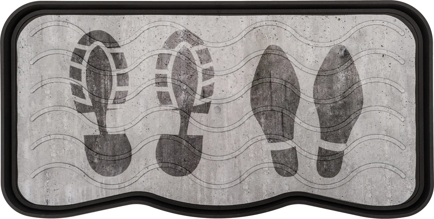 Multy Home buitenmat Footprints grijs 75 x 38 cm