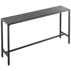 Hoge Bartafel SucceBuy voor Buiten, 160 x 37,5 cm, Rechthoekige Eettafel, met Waterdicht Blad, Robuuste Metalen Constructie, Tuinmeubilair Hoge Bartafel SucceBuy voor Buiten, 160 x 37,5 cm, Rechthoekige Eettafel, met Waterdicht Blad, Robuuste Metalen Constructie, Tuinmeubilair