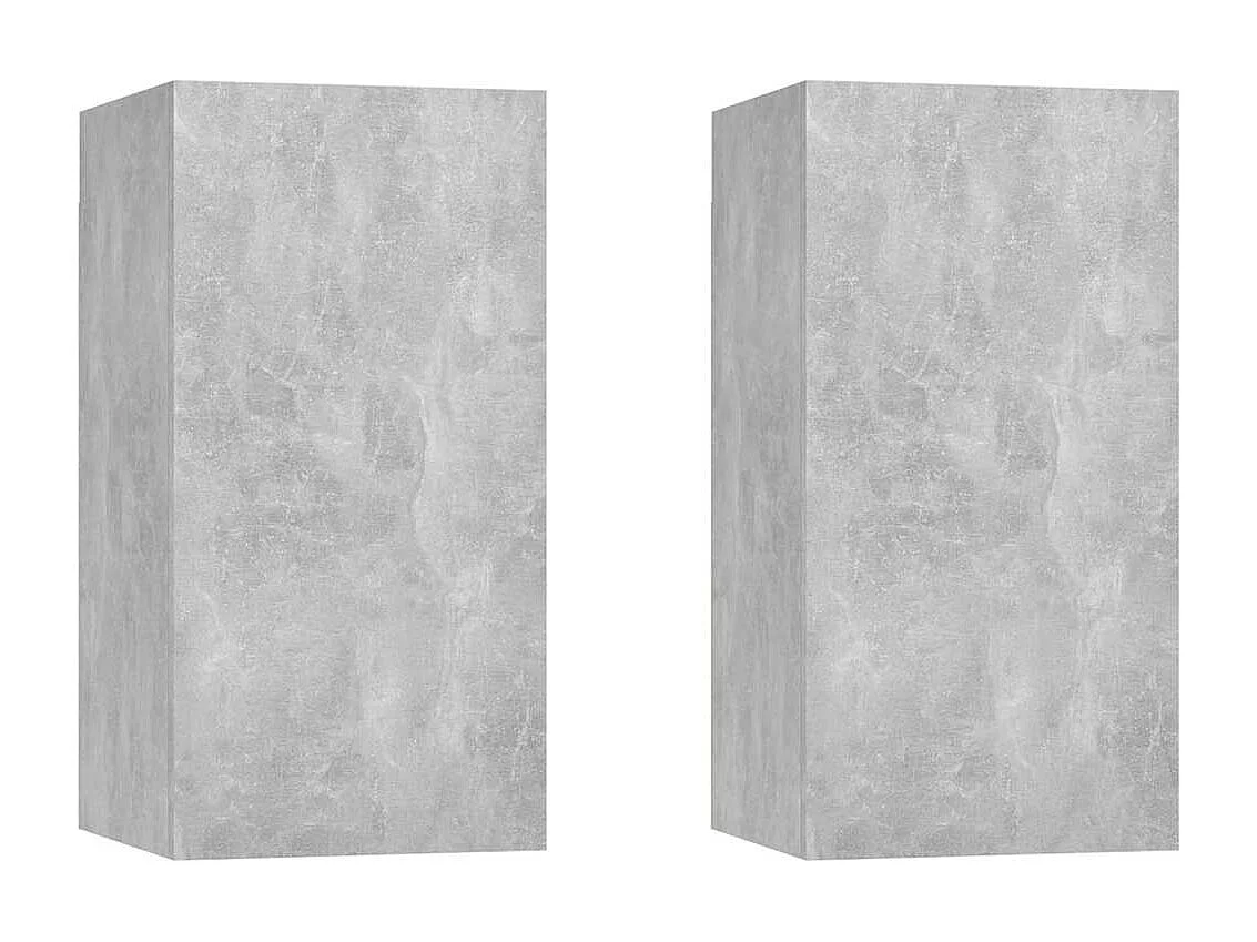 Hoeselt Tv-meubelen 2 st 30,5x30x60 cm bewerkt hout betongrijs