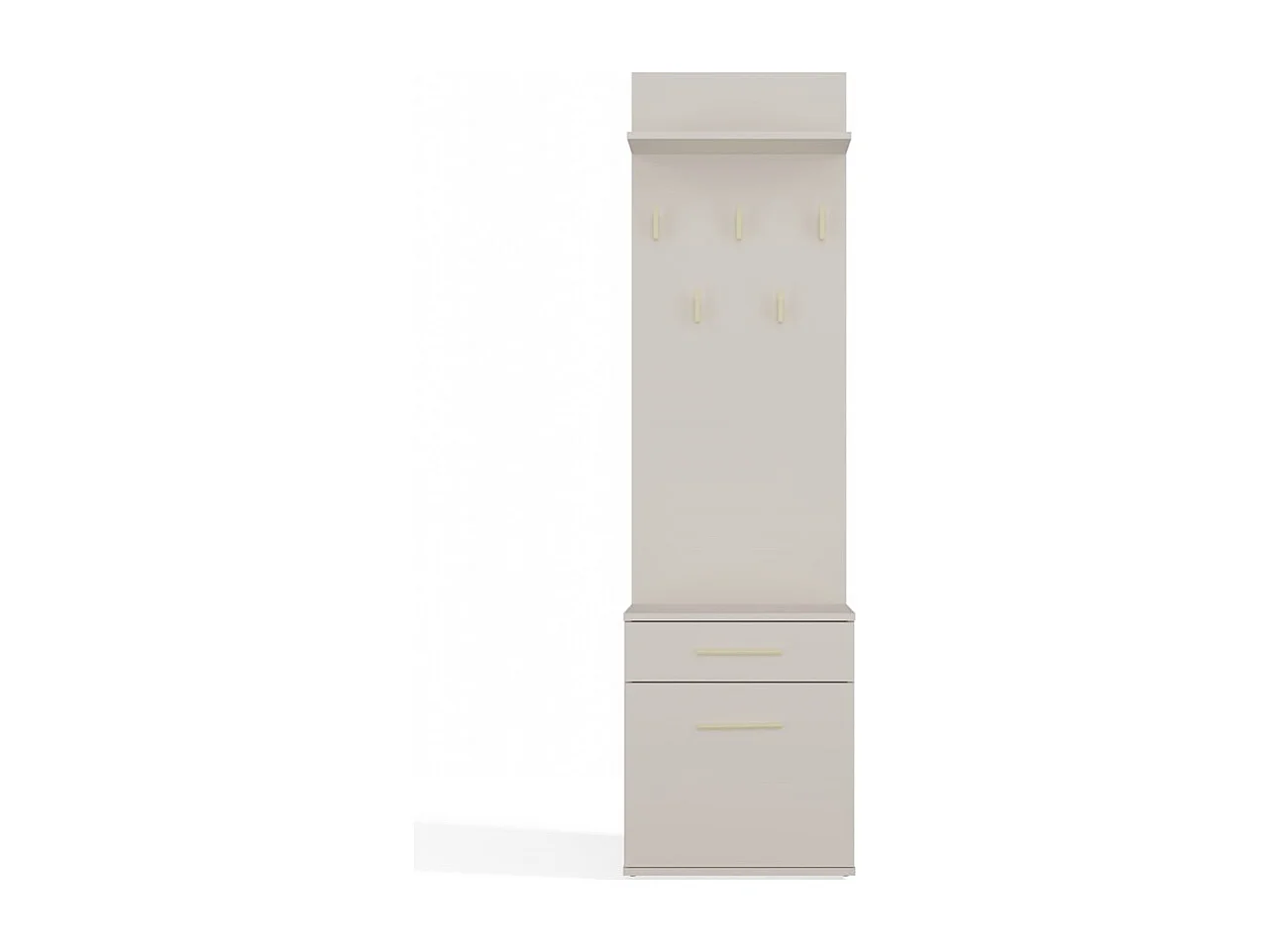 Kapstok creme met opberg kast