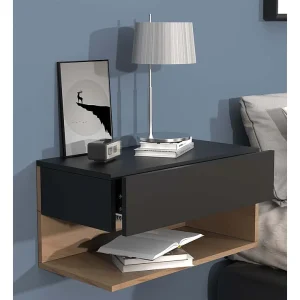 Houten muur hangende nachtkastje Usal XL 60cm Houten muur hangende nachtkastje Usal XL 60cm