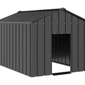 Hondenhok met dak, 113x153x101 cm, gegalvaniseerd staal. Hondenhok met dak, 113x153x101 cm, gegalvaniseerd staal.