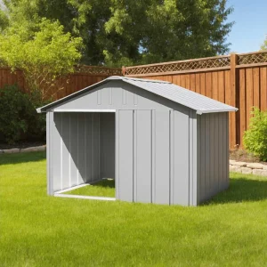 Hondenhok 116,5x103x81,5 cm antraciet gegalvaniseerd staal