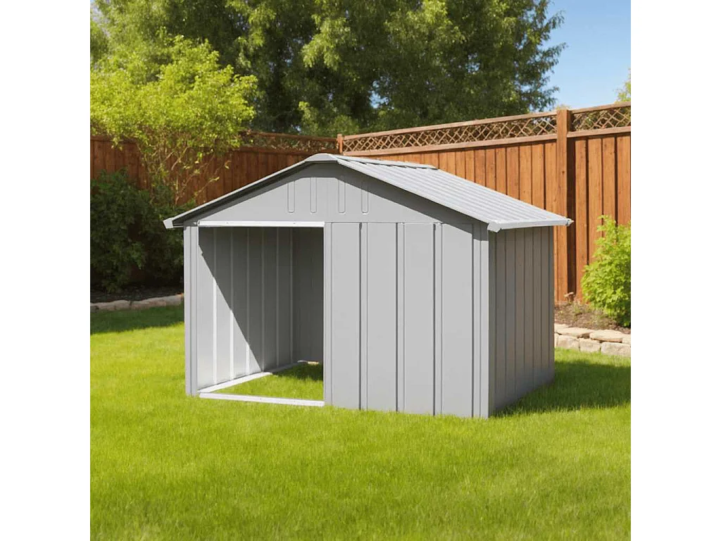 Hondenhok 116,5x103x81,5 cm antraciet gegalvaniseerd staal