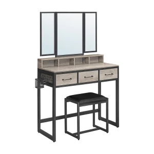 Kaptafel 90x40x140,8 cm zwart en licht ivoor Kaptafel 90x40x140,8 cm zwart en licht ivoor