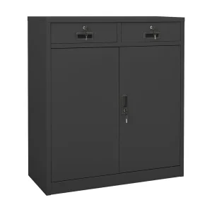 Kantoorkast 90x40x102 cm staal antracietkleurig