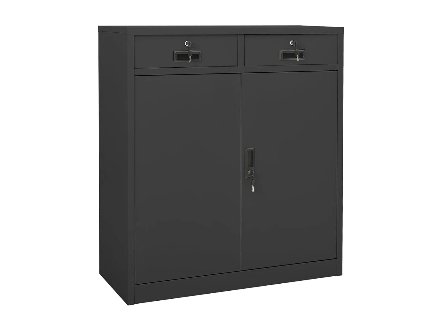 Kantoorkast 90x40x102 cm staal antracietkleurig