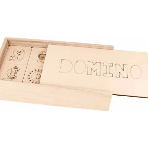 Houten Domino Set – 24 Stukken – 22 x 12 x 5,3 cm