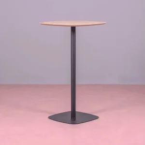 Hoge tafel voor bar in industriële stijl, 106cm hoog en 60x60cm – Pub – Eik Hoge tafel voor bar in industriële stijl, 106cm hoog en 60x60cm – Pub – Eik
