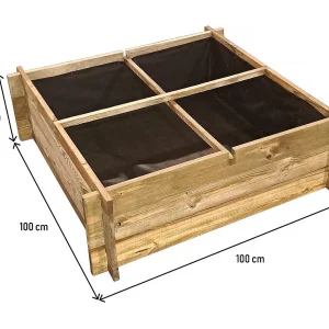 Houten moestuin "Aroma" – 100 x 100 x 30 cm Houten moestuin "Aroma" – 100 x 100 x 30 cm