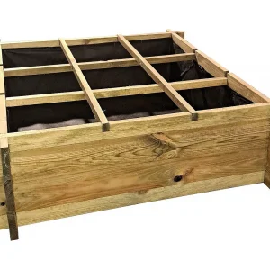 Houten moestuinperceel "Iris" – 90 x 90 x 28 cm Houten moestuinperceel "Iris" – 90 x 90 x 28 cm