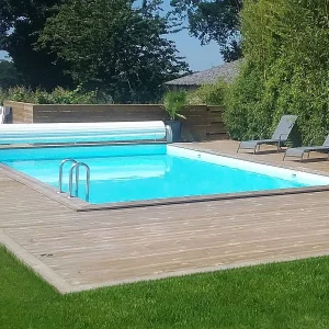 Houten zwembad rechthoekig "Oceano" pakket – 920 x 520 x 144 cm