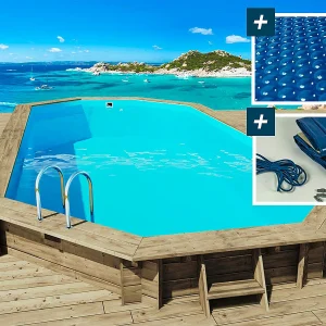 Houten zwembad " Ibiza 145 " – 857 x 457 x 145 cm + noppenfolie zwembadfolie 180 µ + afdekzeil winter zwembad winterzeil 280 g/m² Houten zwembad " Ibiza 145 " – 857 x 457 x 145 cm + noppenfolie zwembadfolie 180 µ + afdekzeil winter zwembad winterzeil 280 g/m²
