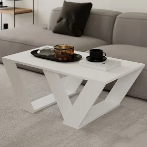 Houten salontafel "Pipra" – 110 x 60 x 40 cm – Wit