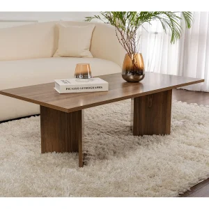 Houten salontafel "Sabin" – 60 x 119 x 40 cm – Notelaar