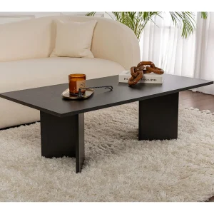 Houten salontafel "Sabin" – 60 x 119 x 40 cm – Zwart hout