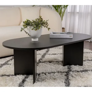 Houten salontafel "Sand" – 60 x 119 x 40 cm – Zwart hout Houten salontafel "Sand" – 60 x 119 x 40 cm – Zwart hout