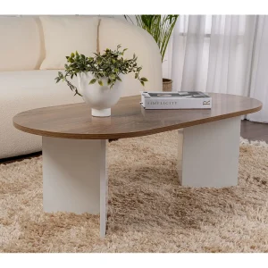 Houten salontafel "Sand" – 60 x 119 x 40 cm – Witte walnoot Houten salontafel "Sand" – 60 x 119 x 40 cm – Witte walnoot