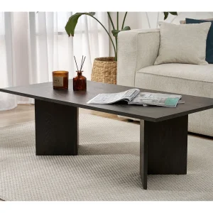 Houten salontafel "Sabin" – 60 x 119 x 40 cm – Zwart licht