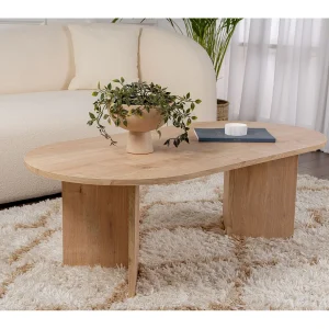 Houten salontafel "Sand" – 60 x 119 x 40 cm – Saffier Eiken Houten salontafel "Sand" – 60 x 119 x 40 cm – Saffier Eiken