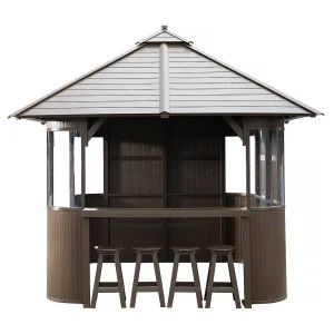 Jacuzzi spa overkapping huisje "Bali" – 330 x 330 x 323 cm