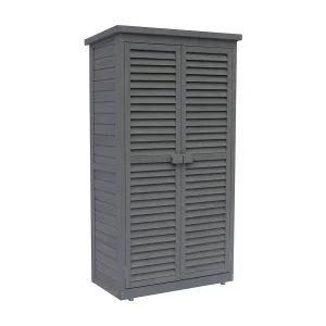 Tuinkast houten tuin berging "Space" – 87 x 46,5 x 160 cm – Antraciet Tuinkast houten tuin berging "Space" – 87 x 46,5 x 160 cm – Antraciet