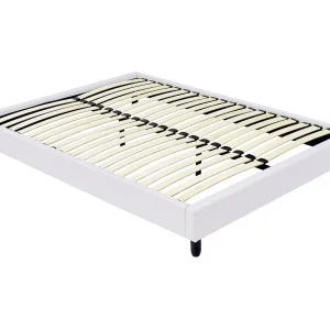 Bed bedframe met lattenbodem  – 140 x 190 cm – 20 latten – Wit