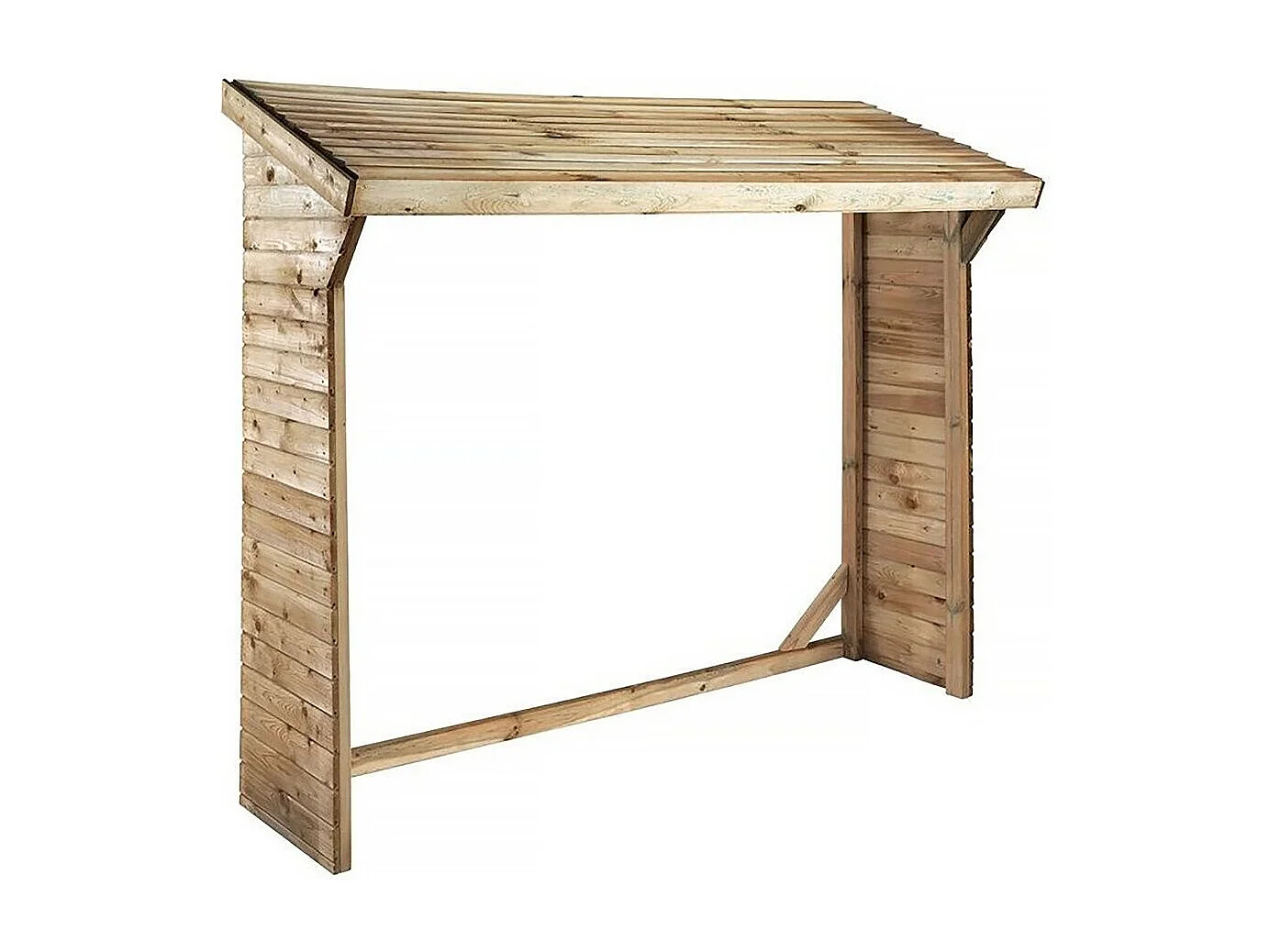 Houtopslag haardhout rek buiten - 1.05 m² - 210 x 50 x 180 cm- 2 kuub