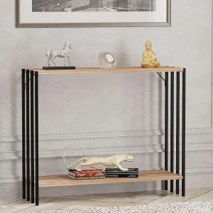 Houten console "Verona" – 90 x 26 x 74 cm – Atlantic black pine Houten console "Verona" – 90 x 26 x 74 cm – Atlantic black pine