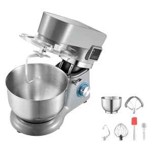 IJsbereider SucceBuy 1,7 L, Keukenmachine met 6 Snelheden, met Digitaal LED-scherm en Timer, Mixer, Deeghaak, Energiezuinig, Grijs IJsbereider SucceBuy 1,7 L, Keukenmachine met 6 Snelheden, met Digitaal LED-scherm en Timer, Mixer, Deeghaak, Energiezuinig, Grijs