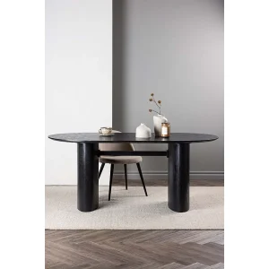 Isolde eetkamertafel 90x180cm zwart. Isolde eetkamertafel 90x180cm zwart.