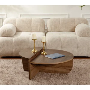 Houten salontafel "Orion" – 90 x 60 x 30 cm – Notelaar Houten salontafel "Orion" – 90 x 60 x 30 cm – Notelaar