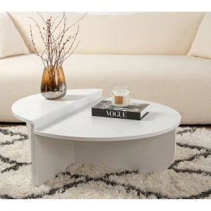 Houten salontafel "Orion" – 90 x 60 x 30 cm – Wit Houten salontafel "Orion" – 90 x 60 x 30 cm – Wit