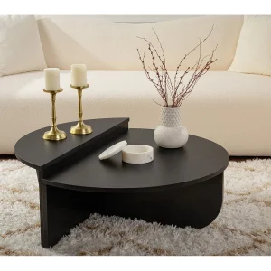 Houten salontafel "Orion" – 90 x 60 x 30 cm – Zwart hout Houten salontafel "Orion" – 90 x 60 x 30 cm – Zwart hout
