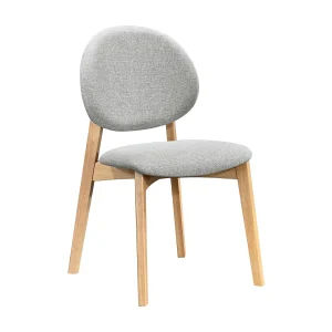 Houten stoel – licht hout – lichtgrijs – STENNE