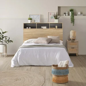 Hoofdeinde Bed Zeus 165 cm met opbergruimte Eiken, 2 Deuren 9 Vakken Hoofdeinde Bed Zeus 165 cm met opbergruimte Eiken, 2 Deuren 9 Vakken