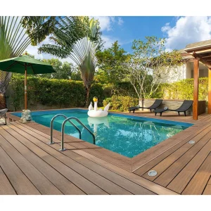 Houten rechthoekig zwembad Panama 130 – 6,20×4,10×1,31m – Behandeld grenen klasse 4, zandfilter 5,7m³/u, blauwe liner, houten en roestvrijstalen ladders Houten rechthoekig zwembad Panama 130 – 6,20×4,10×1,31m – Behandeld grenen klasse 4, zandfilter 5,7m³/u, blauwe liner, houten en roestvrijstalen ladders