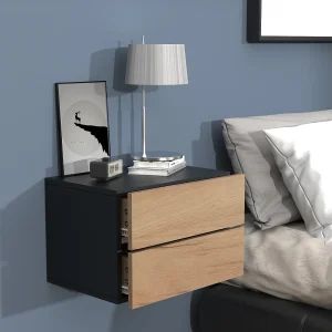 Houten muur hangende nachtkastje Usal L 45 cm