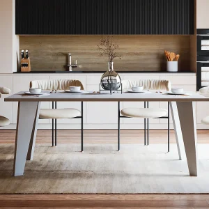 HOLT tafel 180 x 95 cm voor keuken, woonkamer, eetkamer Grijs