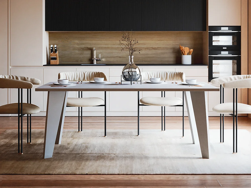 HOLT tafel 180 x 95 cm voor keuken, woonkamer, eetkamer Grijs