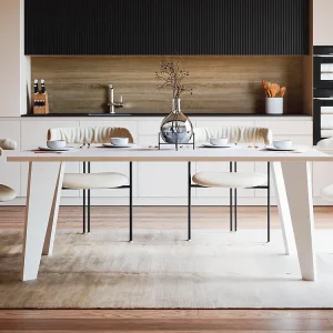 HOLT tafel 180 x 95 cm voor keuken, woonkamer, eetkamer Wit