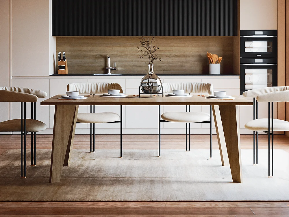 HOLT tafel 180 x 95 cm voor keuken, woonkamer, eetkamer Sonoma eiken
