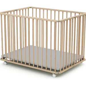 Houten opvouwbare kinderbox CALI Beuken onbewerkt 70 x 100 cm
