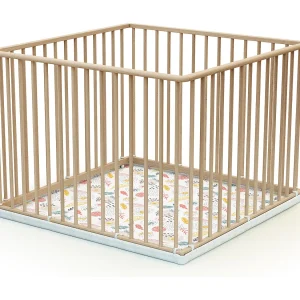 Houten kinderbox Beuken onbewerkt 100 x 100 cm CUBO